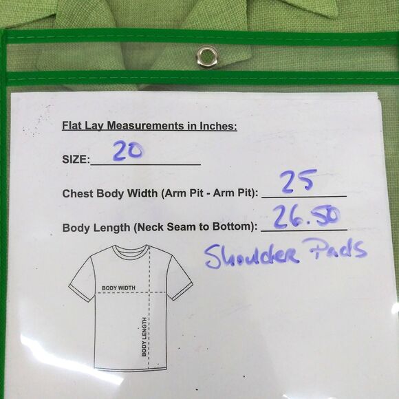 Alfred Dunner Blouse Women Size 20 Green Embroidered Floral Collar Button Up Top - Picture 5 of 7